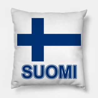 Suomi - The Pride of Finland - Finnish Flag Design Pillow