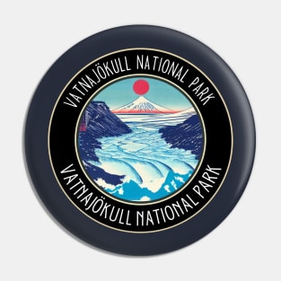 Vatnajökull National Park in Japanese Vibes Pin