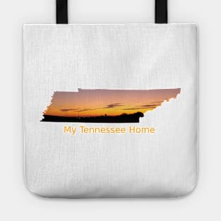 My Tennessee Home - Orange Sunset Over Small Town Tote