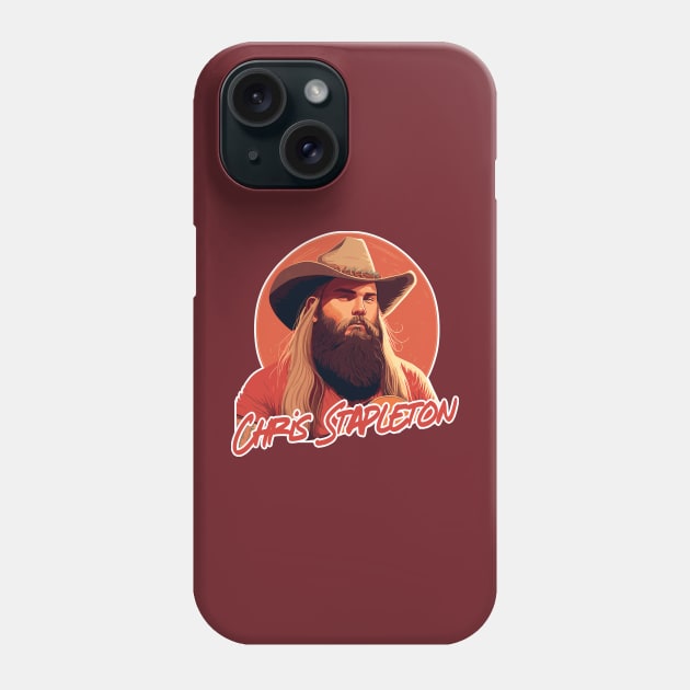 Chris Stapleton // Retro Style Fan Artwork Phone Case by DankFutura