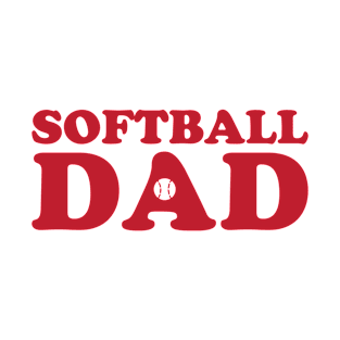 Softball Dad Red T-Shirt