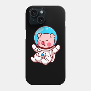 Cute Pig Astronaut Floating Cartoon Phone Case