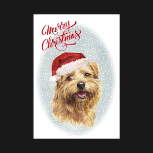 Norfolk Terrier Merry Christmas Santa Dog T-Shirt