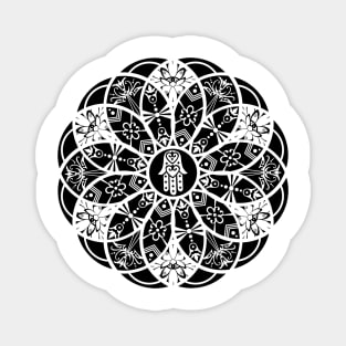 Hamsa Eye Lotus Mandala Magnet