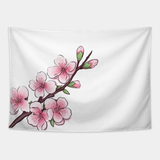 Cherry Blossom Art Tapestry