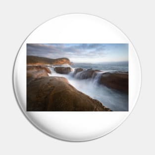 Water flowing over the rocks at Winney Bay on NSW Central Coast Pin