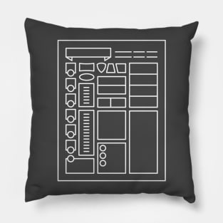 Character Sheet - Dungeons & Dragons Line Art Series Pillow