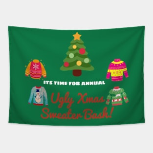 Ugly Christmas Sweater Bash Tapestry