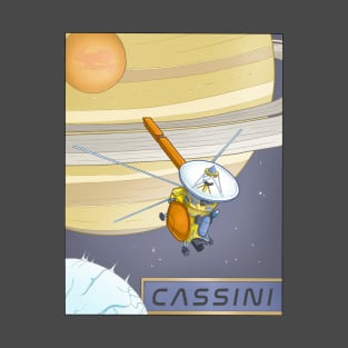 Cassini Spacecraft Illustration T-Shirt