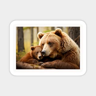 Grizzly Bear Animal Wild Beauty Freedom Wilderness Enchanting Magnet