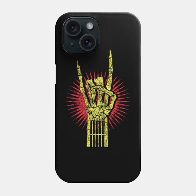 Skeleton Guitar Phone Case by BlendedArt