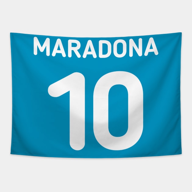 Maradona Number 10 Tapestry by radeckari25