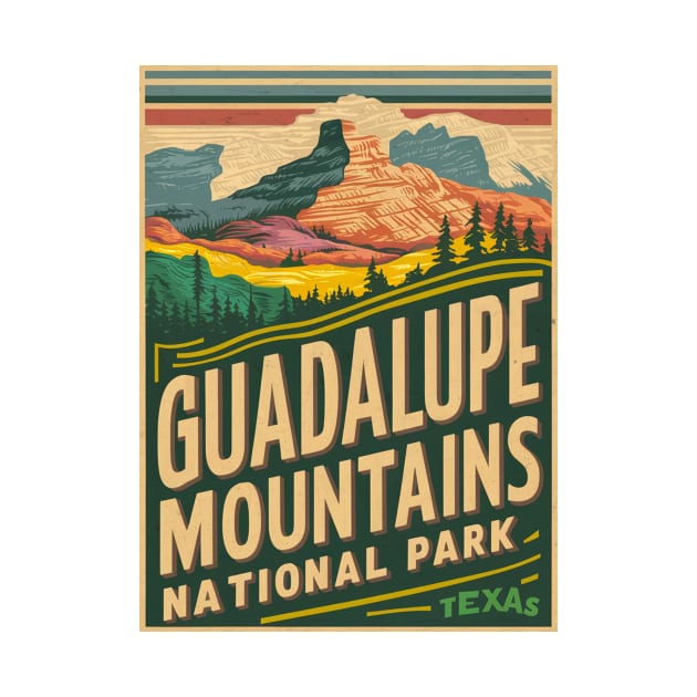 Vintage Guadalupe Mountains National Park by Perspektiva