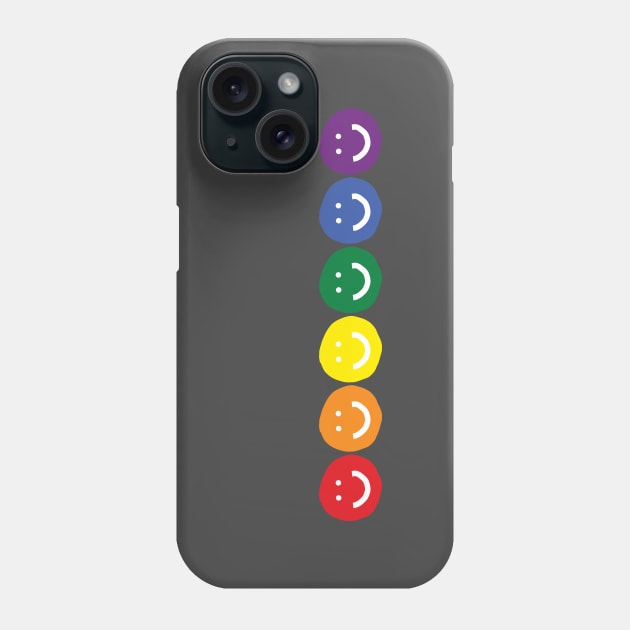 Smiley Faces Rainbow Pride Phone Case by ellenhenryart