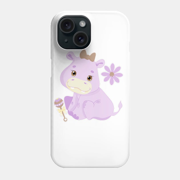 Super Cute Purple Baby Pig Phone Case by Animal Specials