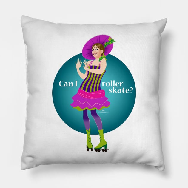 Roller Skate Pillow by AlejandroMogolloArt