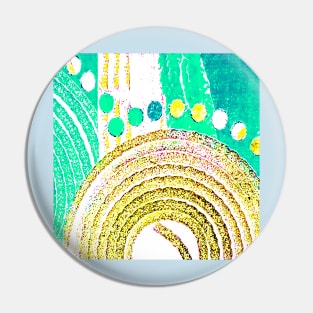 Concentric Colors Yellow & Green Pin