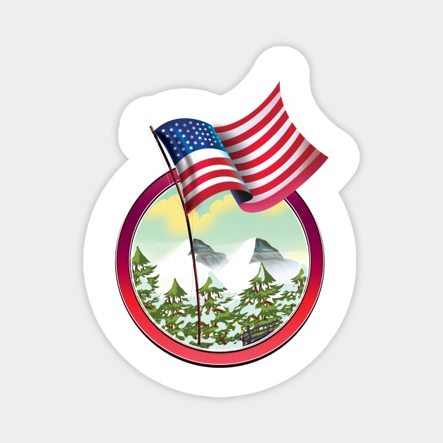 USA logo Magnet by nickemporium1