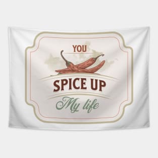 You spice up my life funny food pun Tapestry