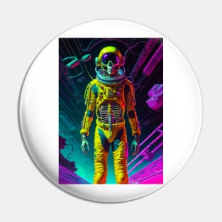 Skeleton in Spacesuit Pin