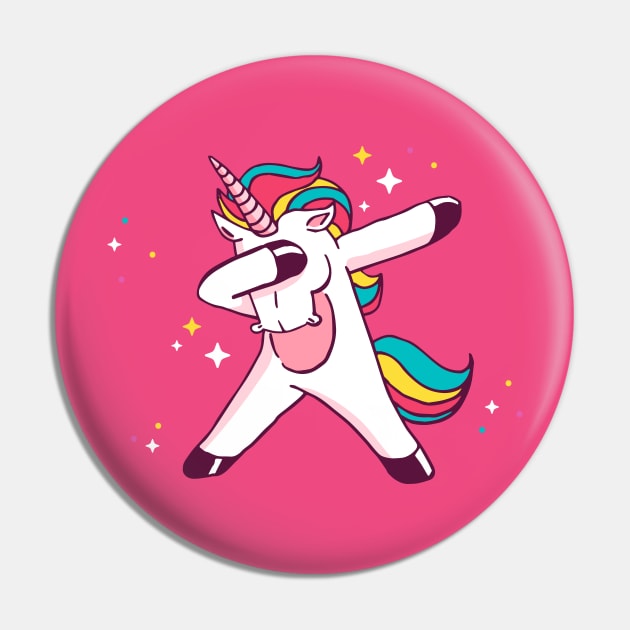 Dabbing Unicorn Pin by madeinchorley