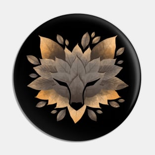 Wolf of leaves Pin