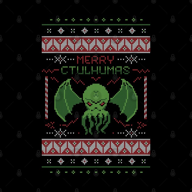 Merry Cthulhumas! Ugly Sweater Christmas Cthulhu by badsector