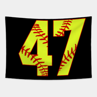 Fastpitch Softball Number 47 #47 Softball Shirt Jersey Uniform Favorite Player Biggest Fan Tapestry