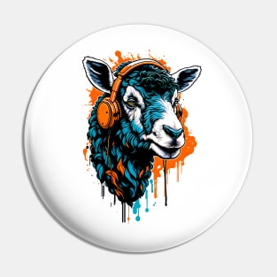 Sheep funny art lover Pin