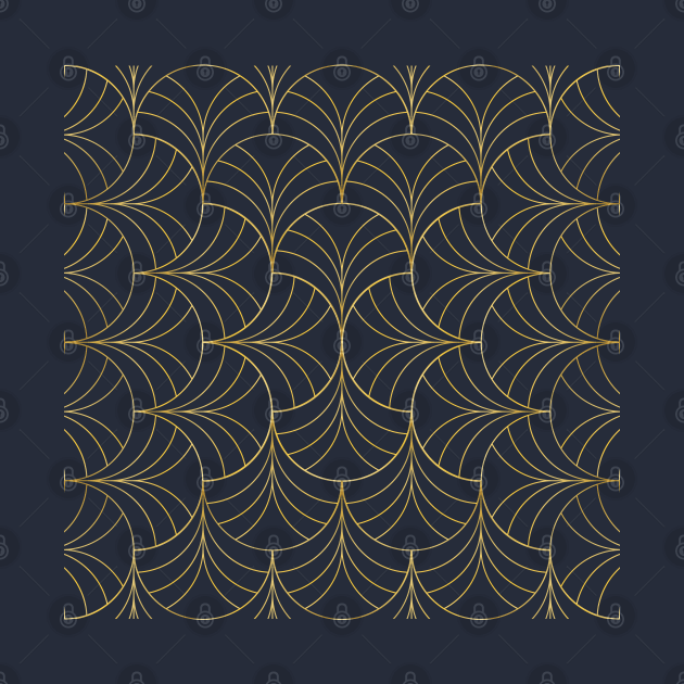 Golden arches geometric pattern by kallyfactory