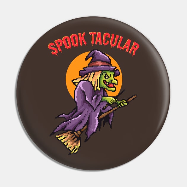 Spook Tacular Pixel Art Pin by Mako Design 