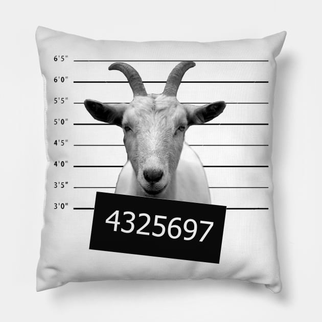 Criminal Goat Pillow by valentinahramov