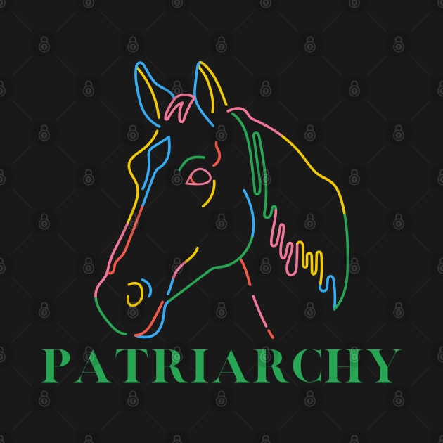 Patriarchy Horse - Barbie Movie Inspired Sticker by CursedContent