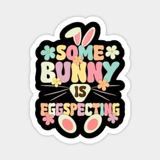 Somebunny Is Eggspecting Magnet