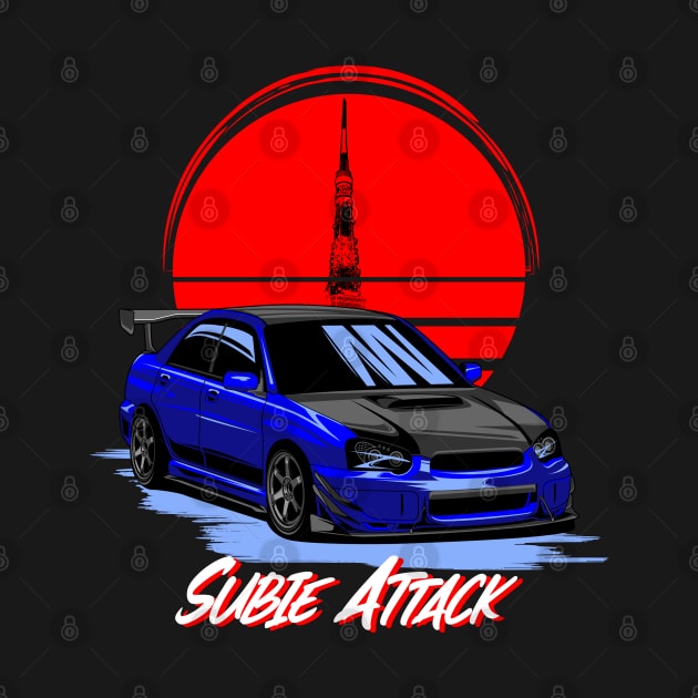 Subaru WRX Blue Attack 2nd Generation by aredie19