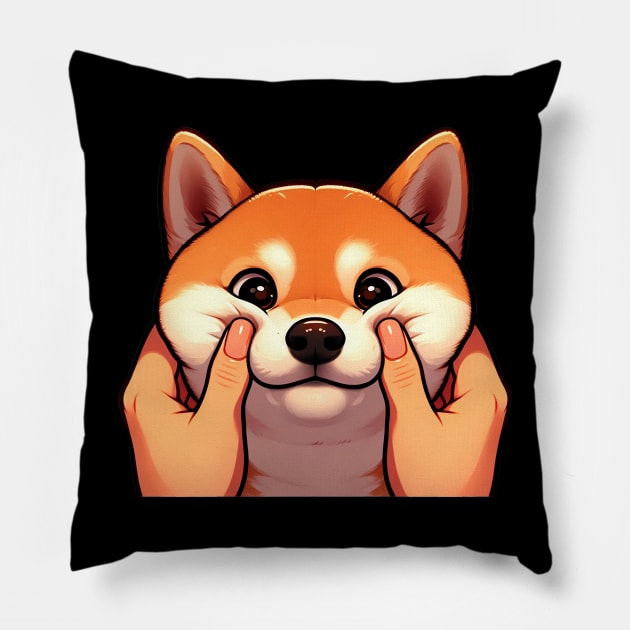 You Are So Cute meme Shiba Inu Pillow by Plushism