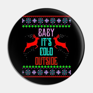 Baby It's Cold Outside Christmas Pregnancy Maternity Pin