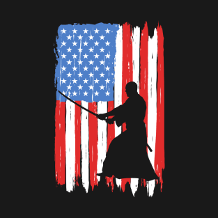 American Flag Kendo Graphic T-Shirt