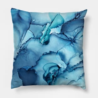 The Blue Abyss - Alcohol Ink Painting Pillow