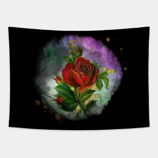 Roses Lily Of The Valley Watercolor Floral Tapestry