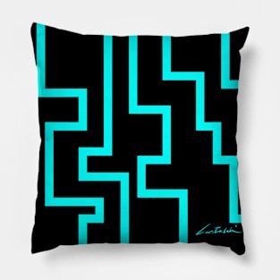 light blue lines Pillow