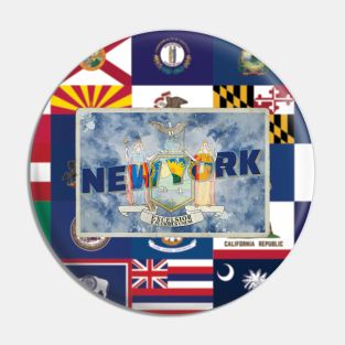 New York State vintage style retro souvenir Pin