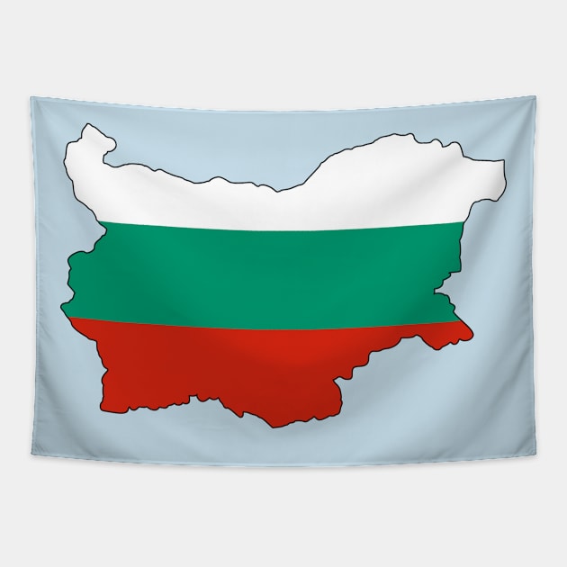 Bulgaria Flag Map Tapestry by Historia