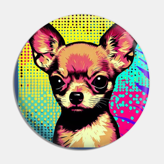 Chihuahua Pop Art Pin by Sketchy