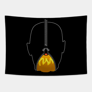 Impatient Halloween Monster Scary Orange True Face Zipper Tapestry