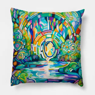 Splendor in Motion: Celebrating the Dynamic Flow of Waterfall Art Pillow