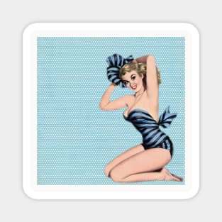 Vintage Bra Brassiere Adola Brand Pin-Up Girl Magnet