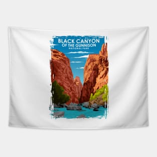 Black Canyon of the Gunnison National Park Travel Poster Tapestry