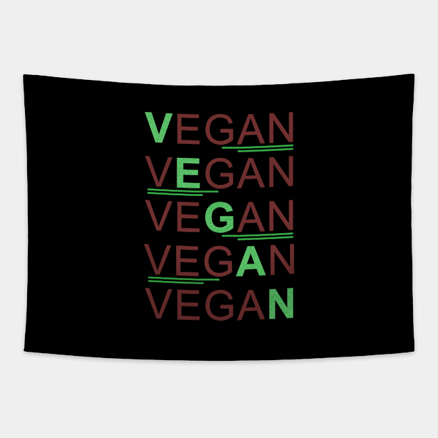 Veganism Tapestry by AnjPrint