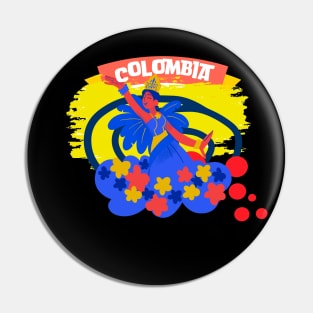 Colorful Shirt of the Queen of Colombia Pin